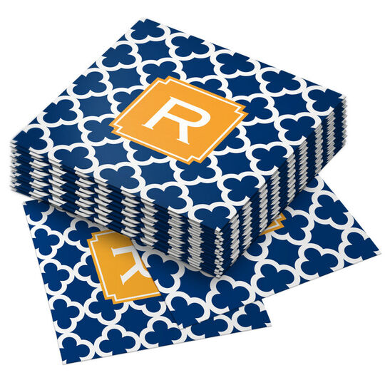 Navy Bristol Tile Paper Coaster Set